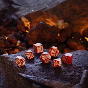 Dwarven Jewels kauliukų rinkinys (raudona sp.)